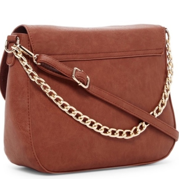 ONE LEFT Champagne Camel Crossbody Hobo Bag - Picture 2 of 3